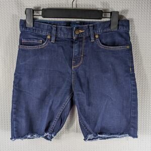 Patagonia Boyfriend Denim Shorts Women 25 (0) Organic Cotton Raw Hem Blue Jeans
